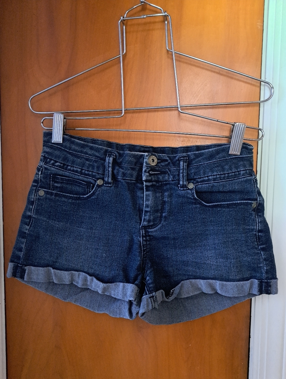 Candie's Dark Blue Rolled Hem Denim Shorts